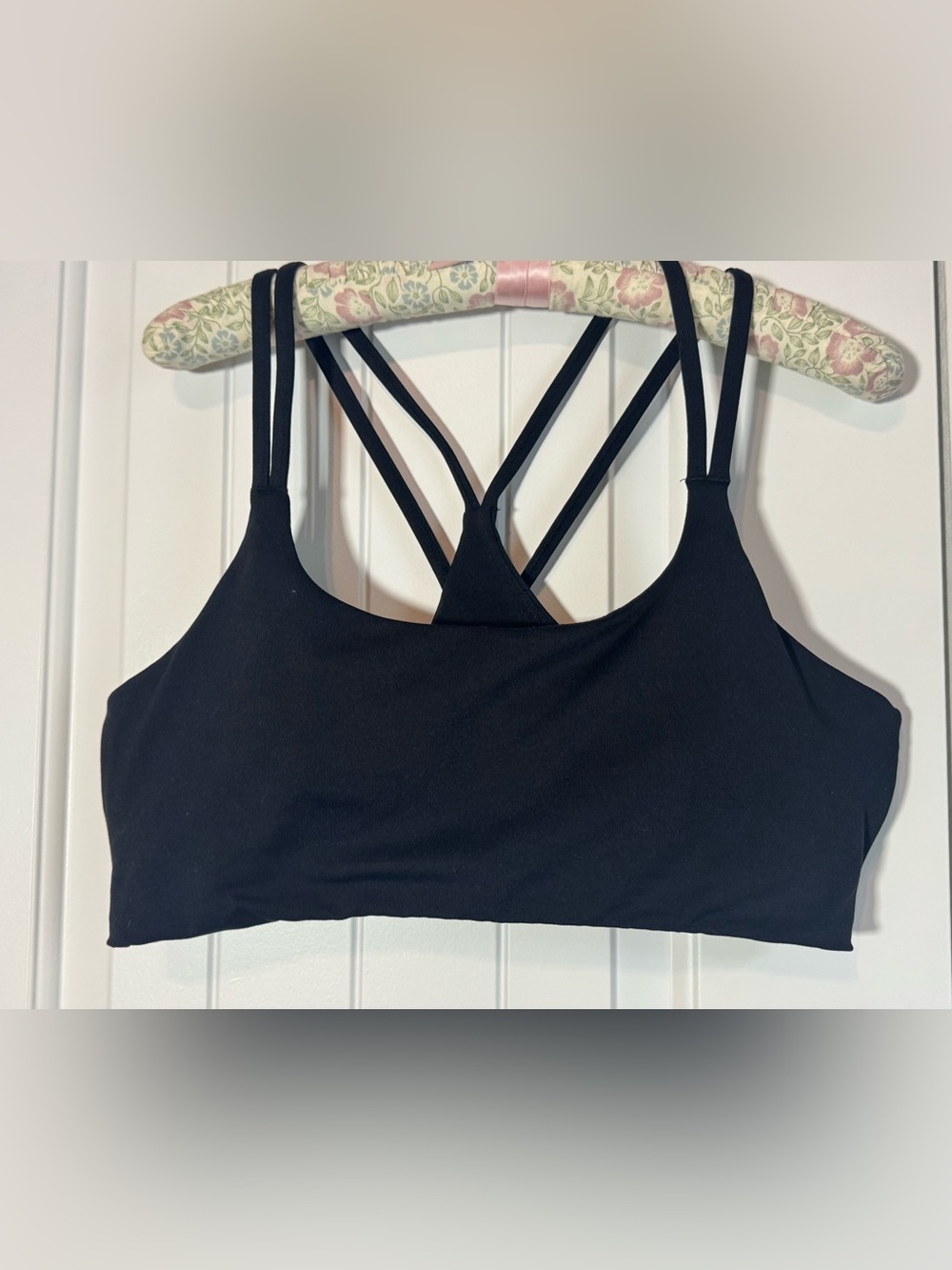 Fabletics Black Strappy Sports Bra